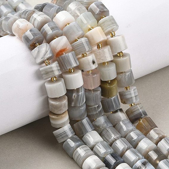 Природные Ботсвана агат бисер нитей, колонка, с бисером