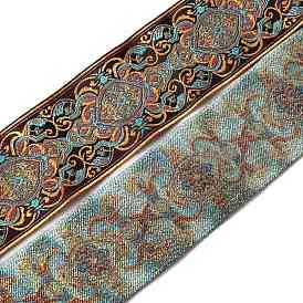 Ethnic Style Polyester Ribbon, Jacquard Ribbon, Tyrolean Ribbon, Floral Pattern