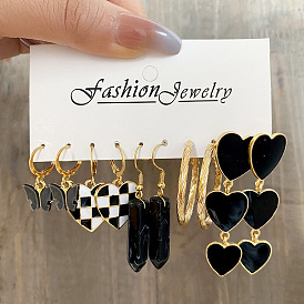 Geometric Pattern Earrings Set - Stylish Jewelry for Women