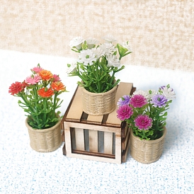 Пластиковые цветочные растения миниатюрные украшения, аксессуары для кукольного домика с микро-ландшафтом, притворяясь опорными украшениями