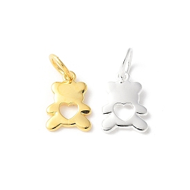 925 подвески в виде полого сердца из стерлингового серебра, с прыжковых колец