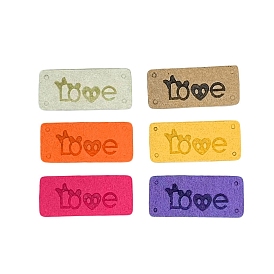 LOVE Imitation Leather Label for Purse Decor, Rectangle