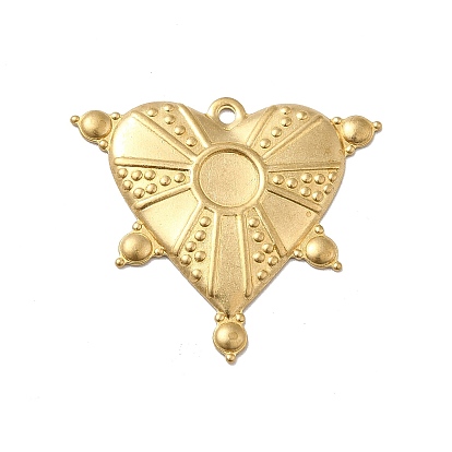 Brass Pendant Cabochon Settings, Heart