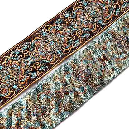 Ethnic Style Polyester Ribbon, Jacquard Ribbon, Tyrolean Ribbon, Floral Pattern