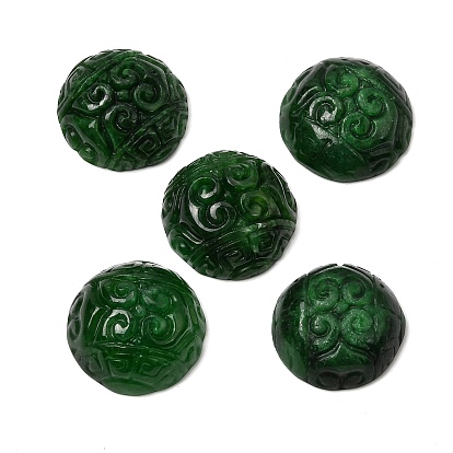 Натуральные бирманские нефритовые кабошоны, окрашенные красителем, резной полукруглый/купол