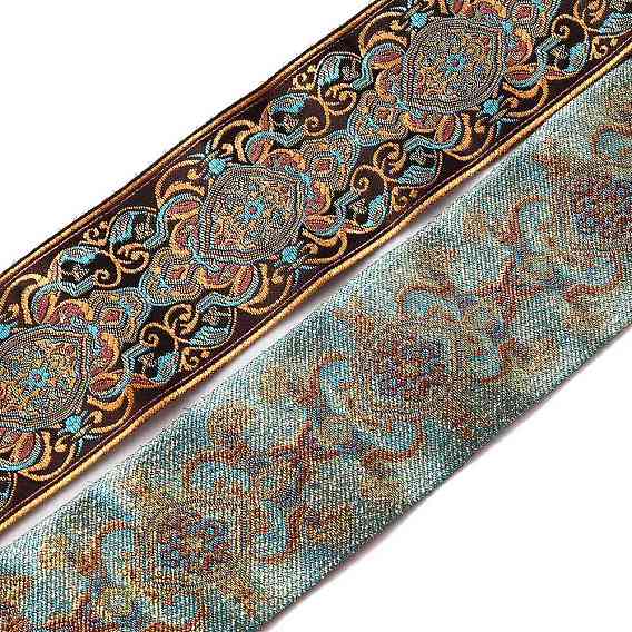 Ethnic Style Polyester Ribbon, Jacquard Ribbon, Tyrolean Ribbon, Floral Pattern
