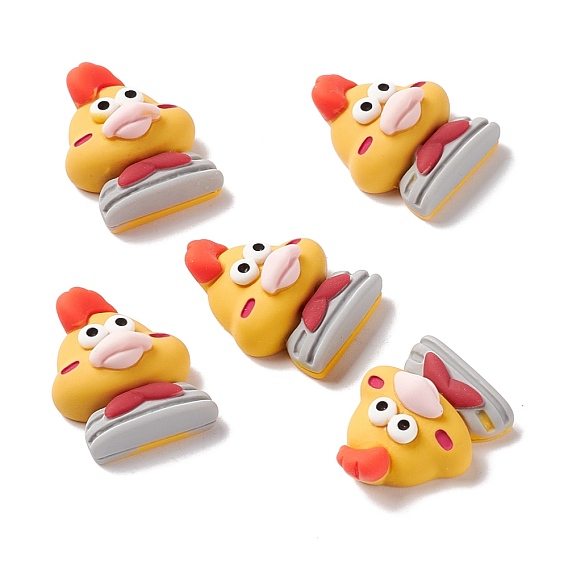 Opaque Resin Cabochons, Rooster
