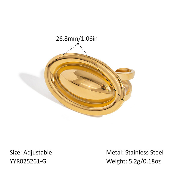 304 овальные манжеты из нержавеющей стали для женщин