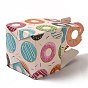 Paper Cupcakes Boxes, Portable Gift Boxes, for Wedding Candy Boxes, Square with Donut Pattern