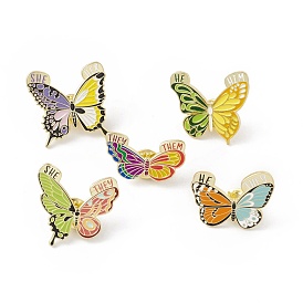 Butterfly Enamel Pin, Gold Plated Alloy Lapel Pin Brooch for Backpack Clothes