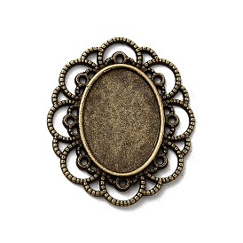 Филигрань упаковка настройки кабошон овал сплава, без кадмия, без никеля и без свинца