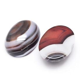 Cabochons de ágata naturales, teñido y climatizada, oval