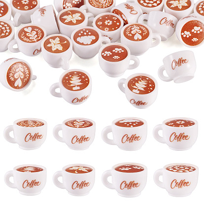 24 шт. 8 цвета смоляные миниатюры кукольных домиков кофе, аксессуары для кукольной кухни