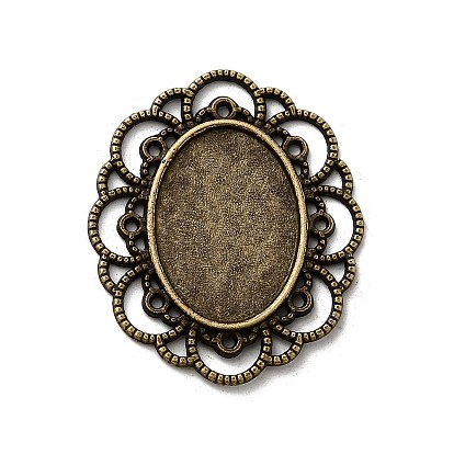 Филигрань упаковка настройки кабошон овал сплава, без кадмия, без никеля и без свинца