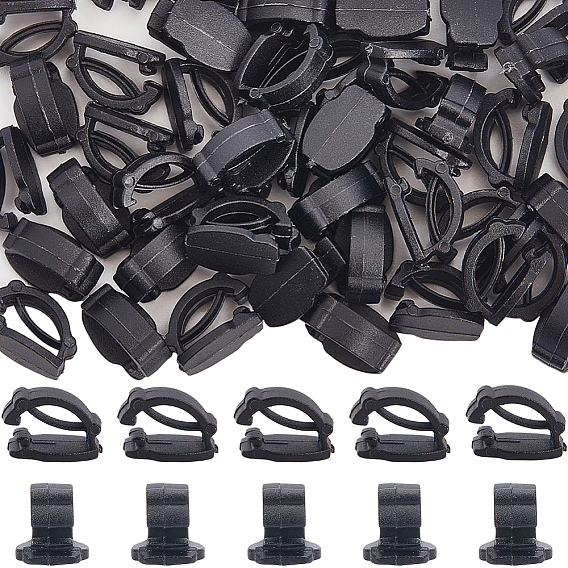 100шт. пластиковые зажимы для пряжек для шнурков, украшение обуви аксессуары своими руками