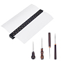 1 Bag Wood Bookbinding Signature Punching Tool Awl Guide, 3Pcs 3 Styles Wooden Awl Pricker Sewing Tool