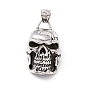 Tibetan Style 304 Stainless Steel Pendants, Skull
