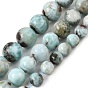 Natural Larimar Beads Strands, Smooth Round