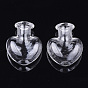 Handmade One Hole Blown Glass Globe Cover, For Bottle Pendant Making, Heart