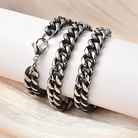 9.5мм 667 ожерелья из кубинской цепи из нержавеющей стали для мужчин