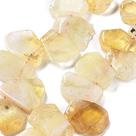 Natural Citrine Beads Strands, Nuggets, Top Drilled