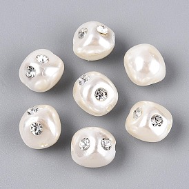 Абс пластиковые жемчужные бисера, имитация драгоценных камней, самородки, со стразами