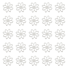 30шт 201 подвески из нержавеющей стали, цветок ссылки