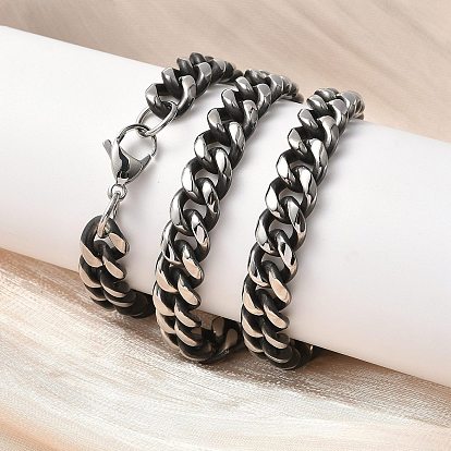 9.5мм 667 ожерелья из кубинской цепи из нержавеющей стали для мужчин