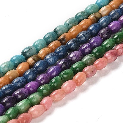 Natural Dolomite Beads Strands, Dyed, Rice