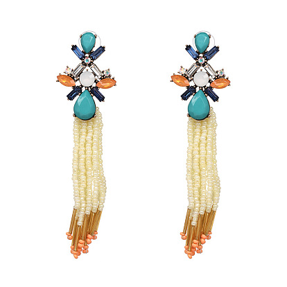 Bohemian Tassel Earrings - Ethnic Style, Fringe, Dangle, Statement Jewelry.