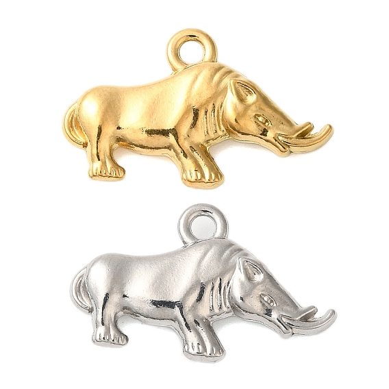 304 подвески из нержавеющей стали, обереги носорога