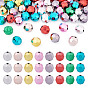 50 шт. непрозрачные акриловые бусины с покрытием, граненые, круглые