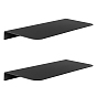 Aluminum Alloy Wall-Mounted Storage Shelf for Living Room, Rectangle