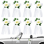 Cloth Artificial Flower & Leaf Party Decorations, with Polyester Ribbon