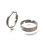 Регулируемые 304 настройки манжетного кольца из хирургической нержавеющей стали, заготовки колец для изготовления ювелирных изделий