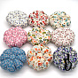Flower Pattern Wrist Strap Pin Cushions, Pumpkin Shape Sewing Pin Cushions, for Cross Stitch Sewing Accessories