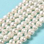 Natural Cultured Freshwater Pearl Beads Strands, Two Sides Polished, Grade 3A