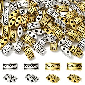 100 шт. 2 цвета многожильных звеньев в тибетском стиле, несущие бусины с двумя отверстиями, без кадмия, без никеля и без свинца, прямоугольные