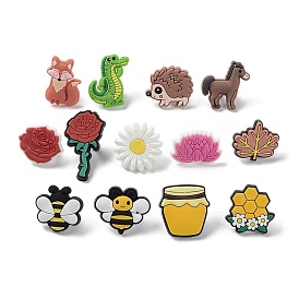PVC Plastic Straw Clips, Straw Markers, Mixed Shapes