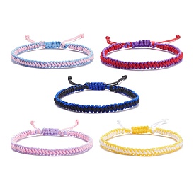 Nylon & Polyethylene Braided Bracelet, Friendship Lucky Adjustable Bracelet for Friends Lovers