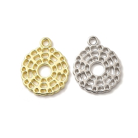 Подвески из сплава , полые плоские круглые прелести, без свинца, без кадмии и без никеля, стойки покрытие