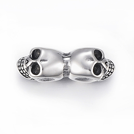 304 Stainless Steel Beads, Skull