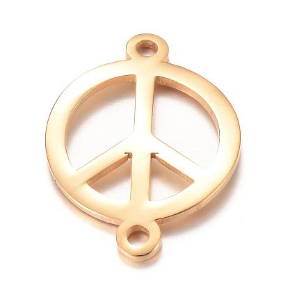 201 Stainless Steel Links Connectors, Peace Sign