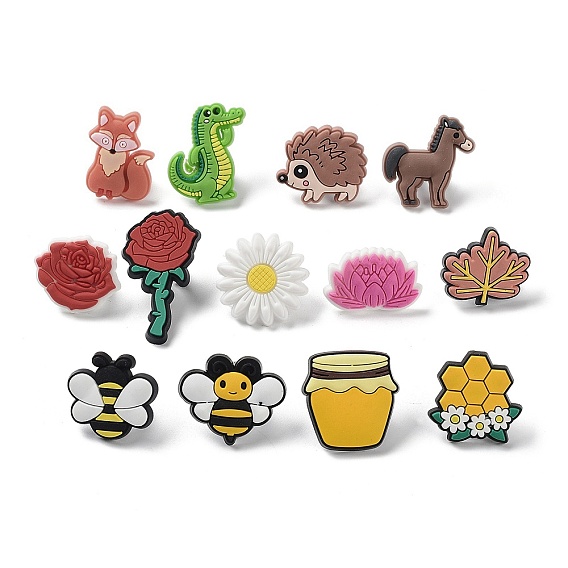 Clips de plástico PVC para pajitas, marcadores de pajitas, formas mixtas