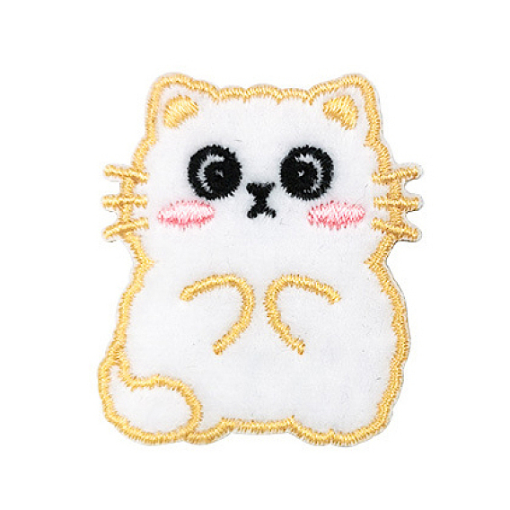 Computerized Embroidery Cloth Self-Adhesive/Sew on Patches, Costume Accessories, Appliques, Cat