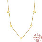 Stylish S925 Sterling Silver Star Necklace - Versatile and Elegant Lock Chain Design