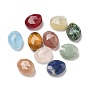 Бусины из натурального смешанного камня, граненые, смешанные окрашенные и неокрашенные, овальные