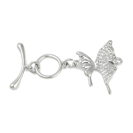 Латунные застежки-молнии из прозрачного кубического циркония, без кадмия, без никеля и без свинца, бабочка