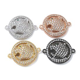 Стойка покрытие латунь микропаве прозрачный кубический цирконий плоский круглый с леопардовым соединителем подвески, долговечный, без кадмия и без свинца