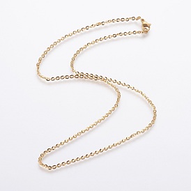 304 Stainless Steel Cable Chain Necklaces, with Lobster Claw Clasp